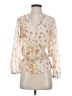 Meraki 100% Polyester Ivory 3/4 Sleeve Blouse Size S - photo 1