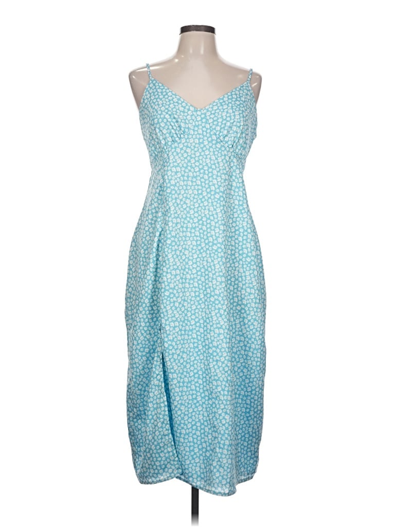 Pre-owned Just Fab Casual Dress In Blue