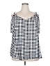 Torrid 100% Polyester Checkered-gingham Black Sleeveless Blouse Size 2X Plus (2) - photo 1