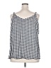 Torrid 100% Polyester Checkered-gingham Black Sleeveless Blouse Size 2X Plus (2) - photo 2