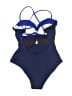 Becca Color Block Blue One Piece Swimsuit Size M - photo 2