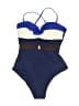 Becca Color Block Blue One Piece Swimsuit Size M - photo 1
