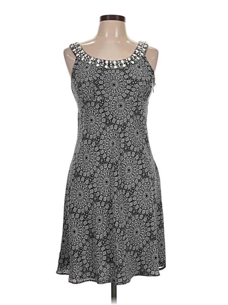 Pre-owned Ann Taylor Loft Cocktail Dress In Gray