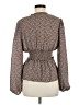 Max Studio 100% Polyester Brown Long Sleeve Blouse Size M - photo 2