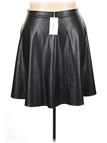 BLOOMCHIC Faux Leather Skirt (view 2)
