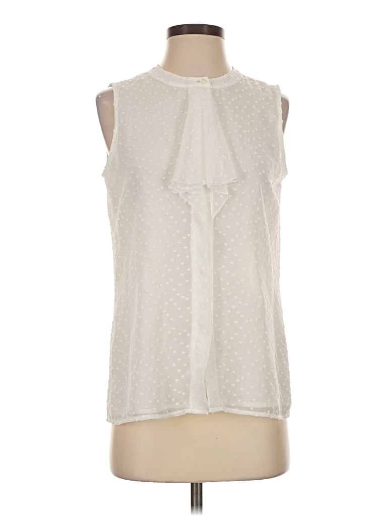 Pre-owned Tommy Hilfiger Sleeveless Blouse In Ivory