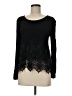 Monteau Black Long Sleeve Top Size M - photo 1