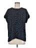 Ann Taylor 100% Polyester Stars Black Short Sleeve Blouse Size M - photo 1