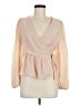 LoveRiche 100% Polyester Tan Long Sleeve Blouse Size M - photo 1