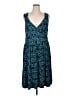 Lands' End Paisley Teal Casual Dress Size 1X - photo 1