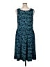 Lands' End Paisley Teal Casual Dress Size 1X - photo 2