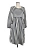 Orange Creek Stripes Gray Casual Dress Size M - photo 1