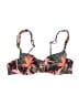 Shade & Shore 100% Polyester Tropical Green Swimsuit Top Size L - photo 1
