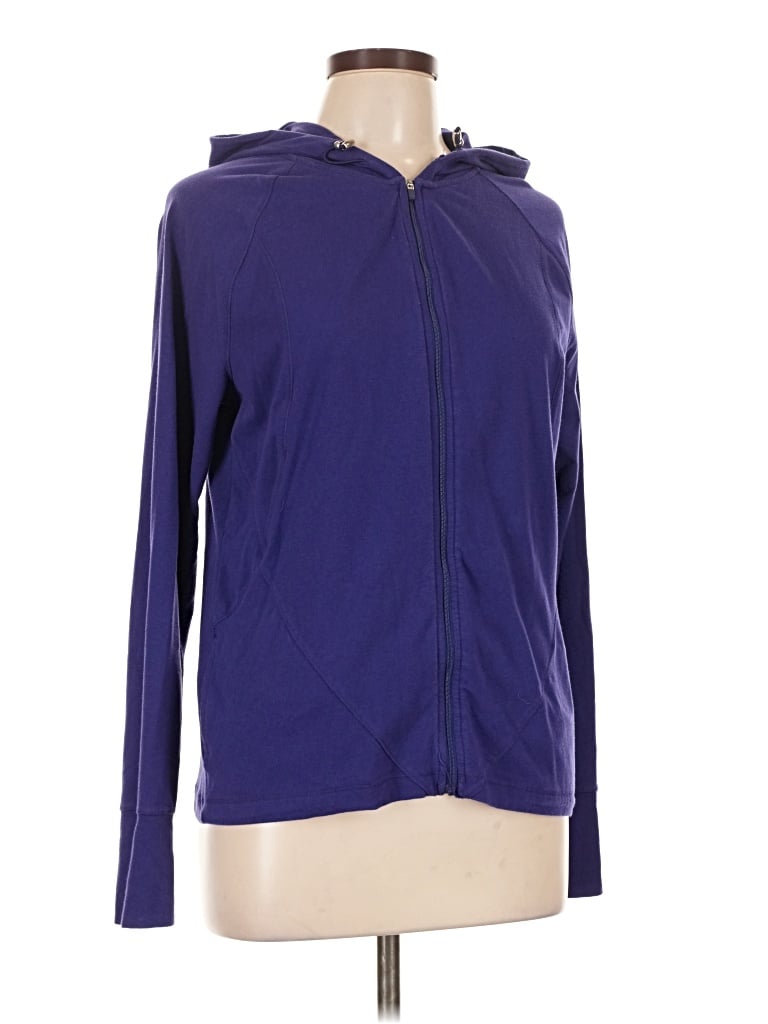 Pre-owned Danskin Now Zip Up Hoodie In Purple