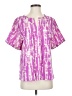 Unbranded 100% Polyester Pink Short Sleeve Blouse Size S - photo 1