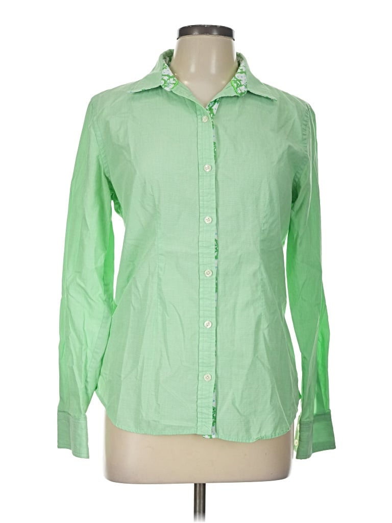 Pre-owned C. Wonder Long Sleeve Button Down Shirt In Green