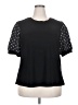 CeCe Polka Dots Black Short Sleeve T-Shirt Size 2X - photo 1