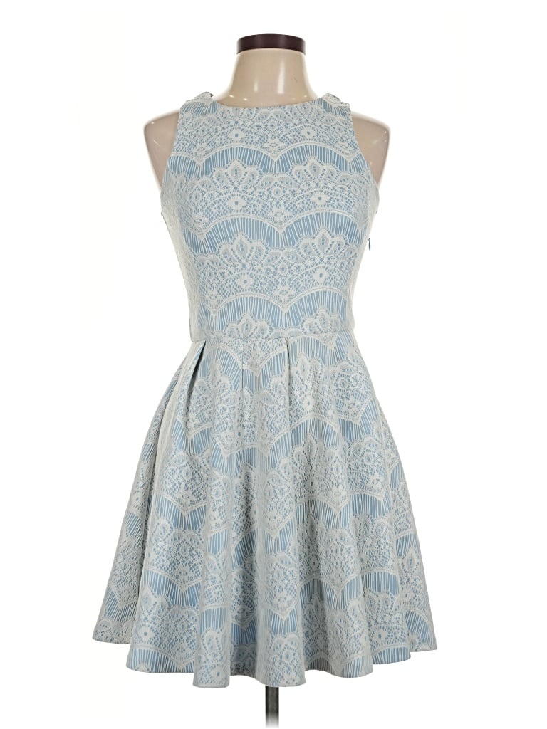 Pre-owned Aqua Cocktail Dress In Blue