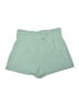 Le Lis Solid Green Shorts Size L - photo 1