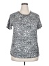 Assorted Brands Paisley Gray Short Sleeve Top Size 2X - photo 1