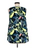 Halogen 100% Polyester Floral Tropical Blue Sleeveless Blouse Size M - photo 2