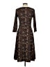 Chadwicks 100% Polyester Print Brown Casual Dress Size 8 - photo 2