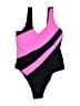 Unbranded Color Block Pink One Piece Swimsuit Size L - photo 1