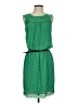 Studio M 100% Polyester Print Green Casual Dress Size S - photo 1