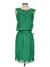 Studio M 100% Polyester Print Green Casual Dress Size S - photo 2