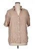 Shein Tan Short Sleeve Blouse Size XL - photo 1
