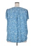 Monday Fun 100% Polyester Stars Blue Short Sleeve Blouse Size 2X - photo 2