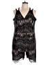 Assorted Brands 100% Polyester Graphic Black Romper Size XL (estimated) - photo 1