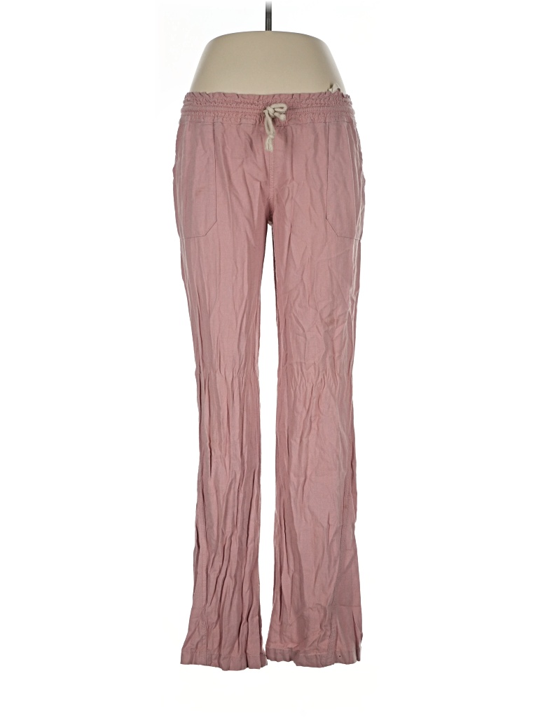 Pre-owned Assorted Brands Linen Pants In Pink