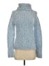 Express 100% Polyester Tweed Blue Turtleneck Sweater Size S - photo 1