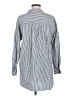 Zara Basic Stripes Silver Long Sleeve Button-Down Shirt Size M - photo 2