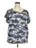Pleione Camo Gray Short Sleeve Top Size 2X - photo 1