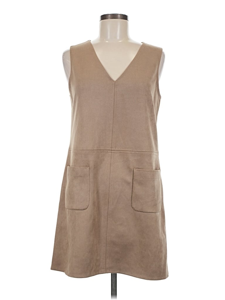 Pre-owned Max Studio Casual Dress In Tan