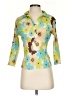 Komarov 100% Polyester Floral Green 3/4 Sleeve Blouse Size Sm (1) - photo 1
