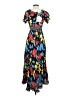 RIXO for Target 100% Rayon Floral Blue Casual Dress Size 2 - photo 2