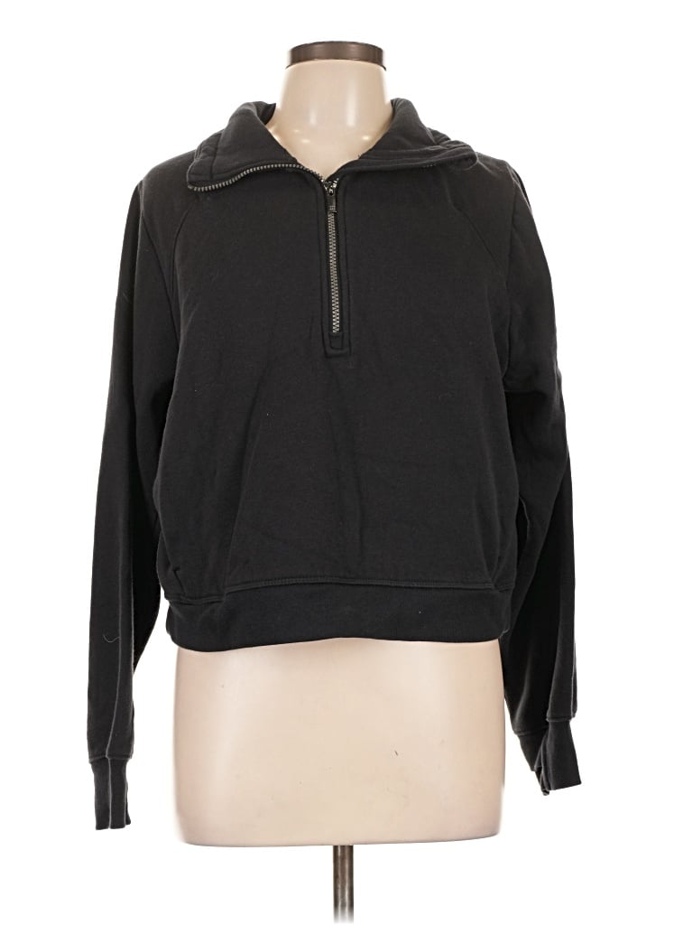 Pre-owned All In Motion Zip Up Hoodie In Black