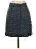 Free People Solid Gray Denim Skirt Size 0 - photo 1