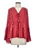 Soft Surroundings 100% Polyester Red 3/4 Sleeve Blouse Size S - photo 1