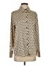 Maison d' Amelie Polka Dots Tan Long Sleeve Blouse Size S - photo 1