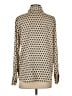 Maison d' Amelie Polka Dots Tan Long Sleeve Blouse Size S - photo 2