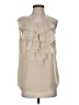 CAbi 100% Polyester Ivory Sleeveless Blouse Size S - photo 1
