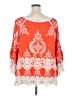 Democracy 100% Rayon Orange 3/4 Sleeve Blouse Size 2X - photo 2