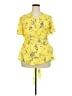 Ann Taylor LOFT 100% Polyester Yellow Short Sleeve Blouse Size 18 - photo 1