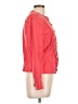 Carlisle 100% Silk Solid Orange Red 3/4 Sleeve Silk Top Size 10 - photo 4