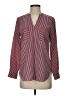 CAbi 100% Polyester Stripes Burgundy Long Sleeve Blouse Size XS - photo 1