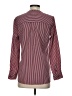 CAbi 100% Polyester Stripes Burgundy Long Sleeve Blouse Size XS - photo 2